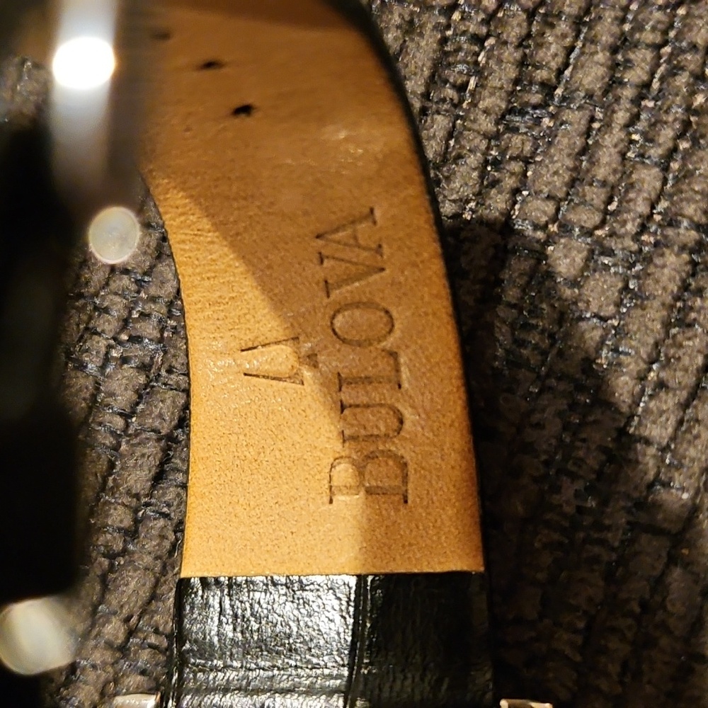 Bulova Black Leather Strap Watch - Picture 5 of 6